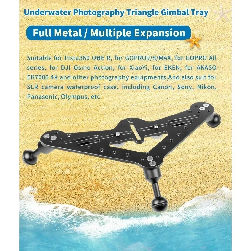 Photography Lighting Rig - Diving Tray Rig Video Triangular Stabilizer