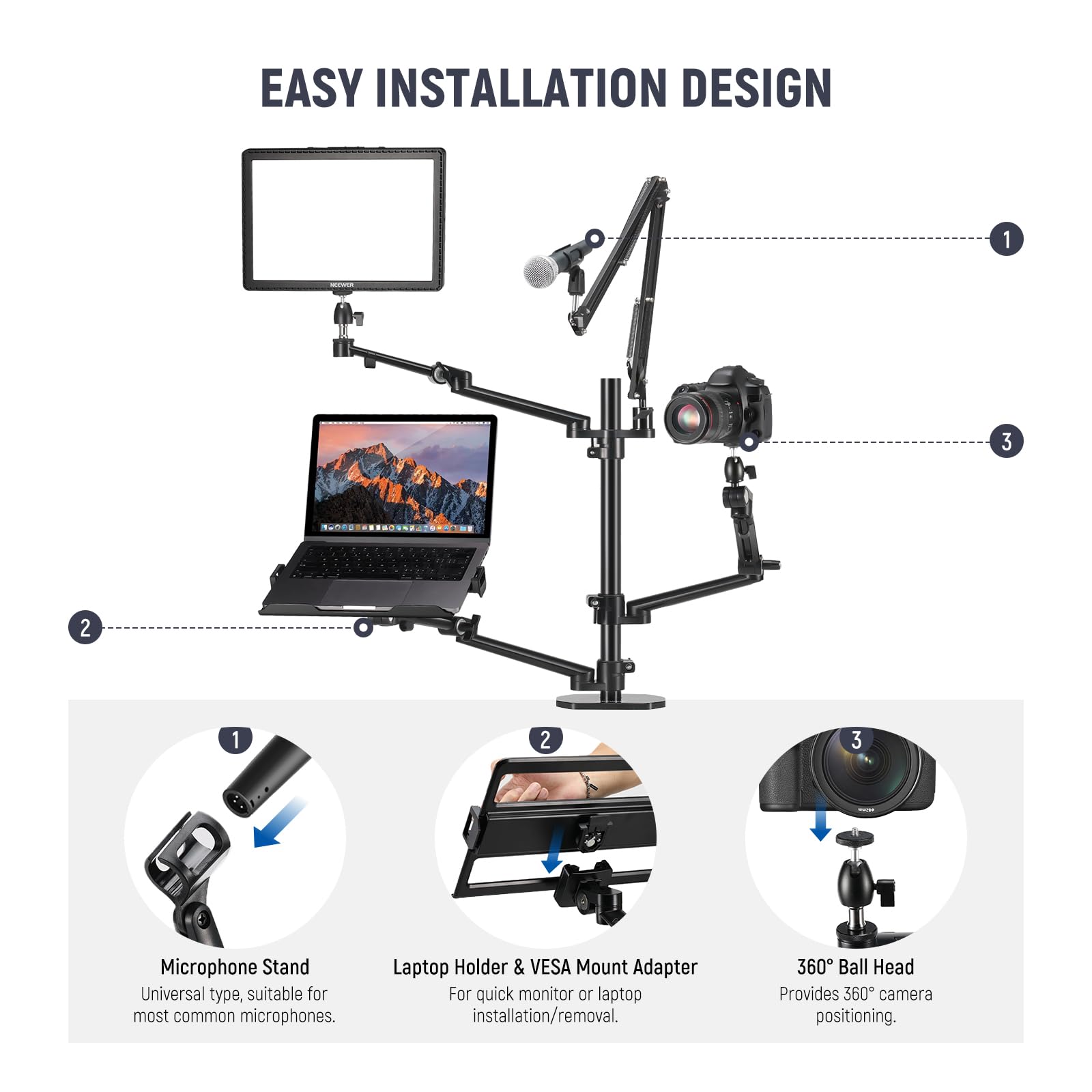 2026 NEEWER DS007 Overhead Cam – Photography Lighting Rig recenzja i cena