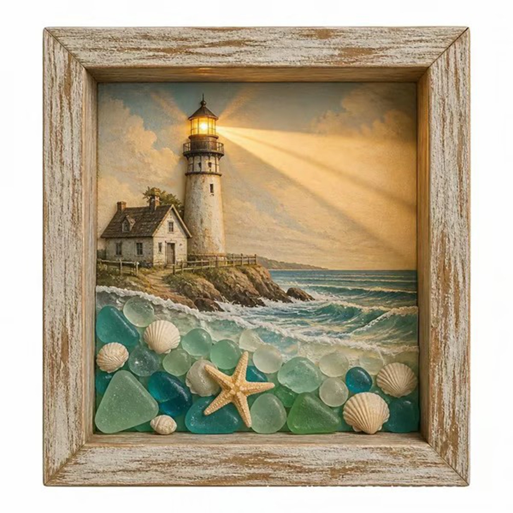 Coastal Lighthouse Sea Glass N – Lighting Glass Photography recenzja i cena