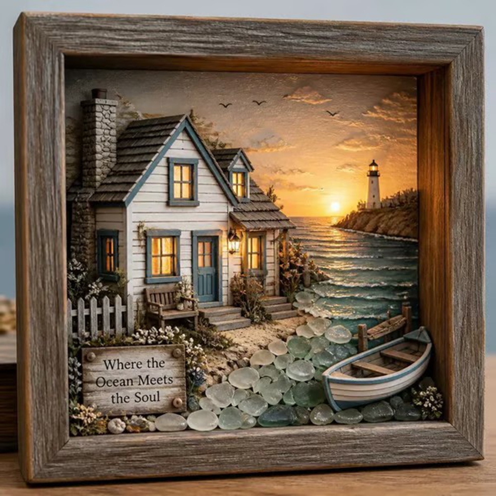 Coastal Lighthouse Sea Glass N – Lighting Glass Photography recenzja i cena