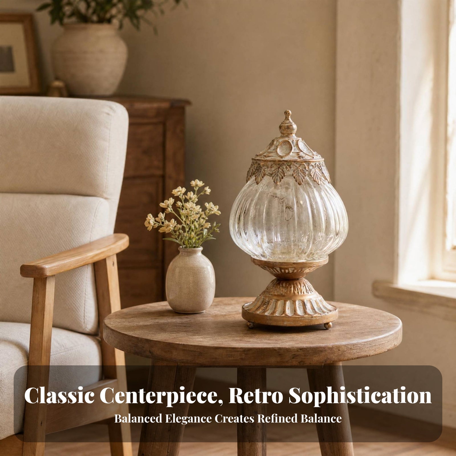 Vintage Ribbed Glass Lantern O – Photography Lighting Lamp recenzja i cena