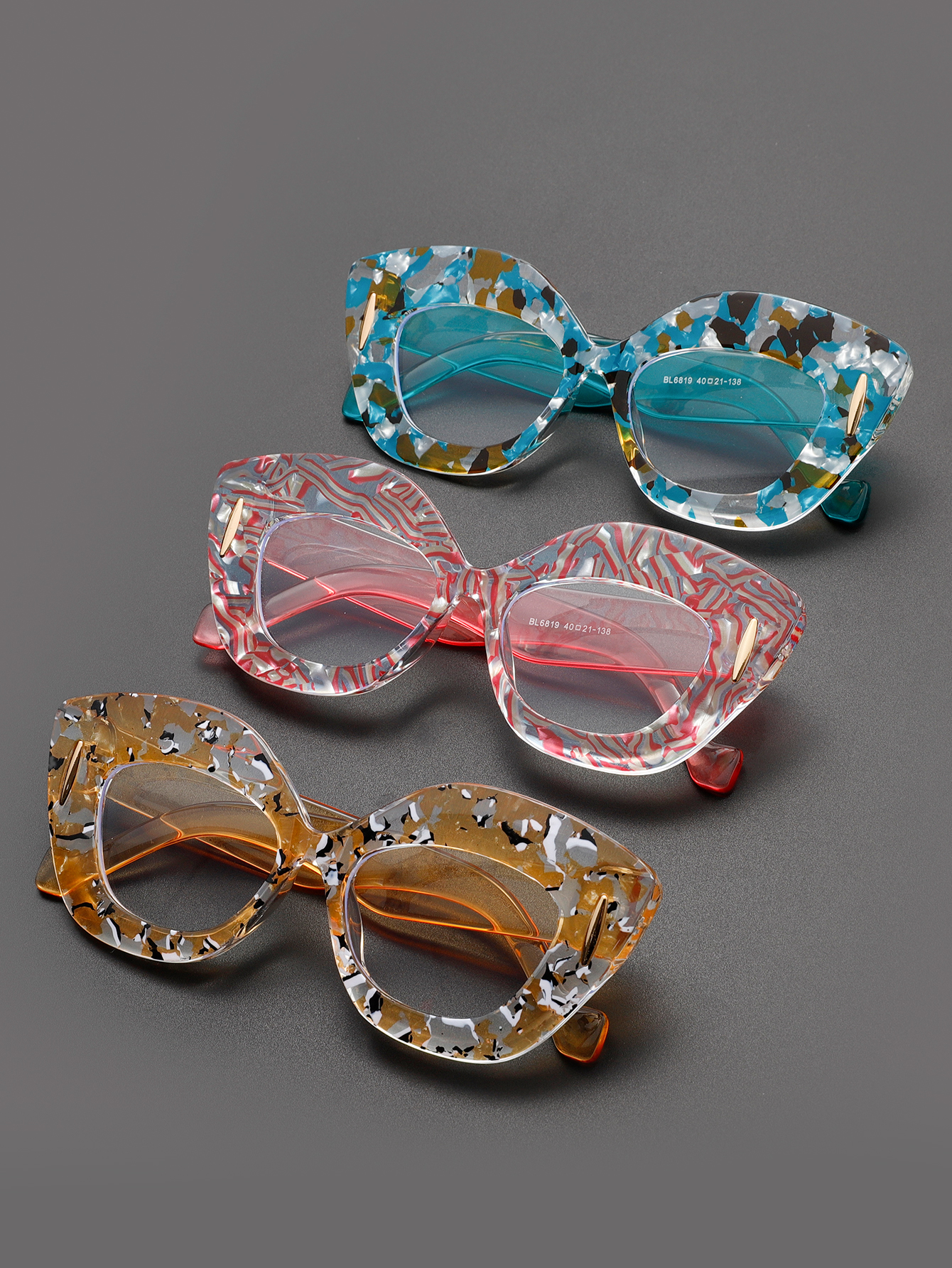 Large Frame Cat-Eye Floral Gla – Lighting Glass Photography recenzja i cena