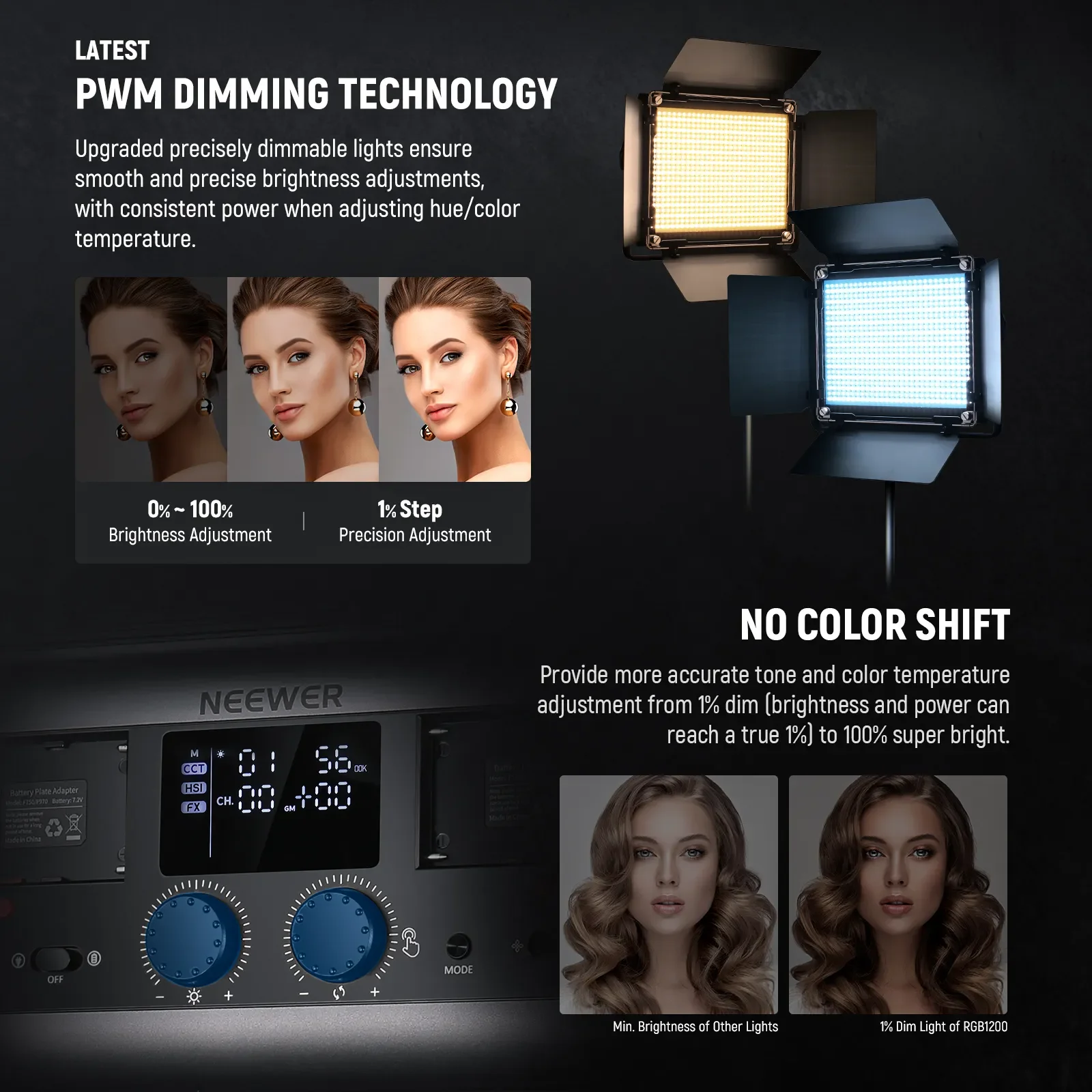 NEEWER 2 Pack RGB1200 LED Vide – Photography Lighting App recenzja i cena