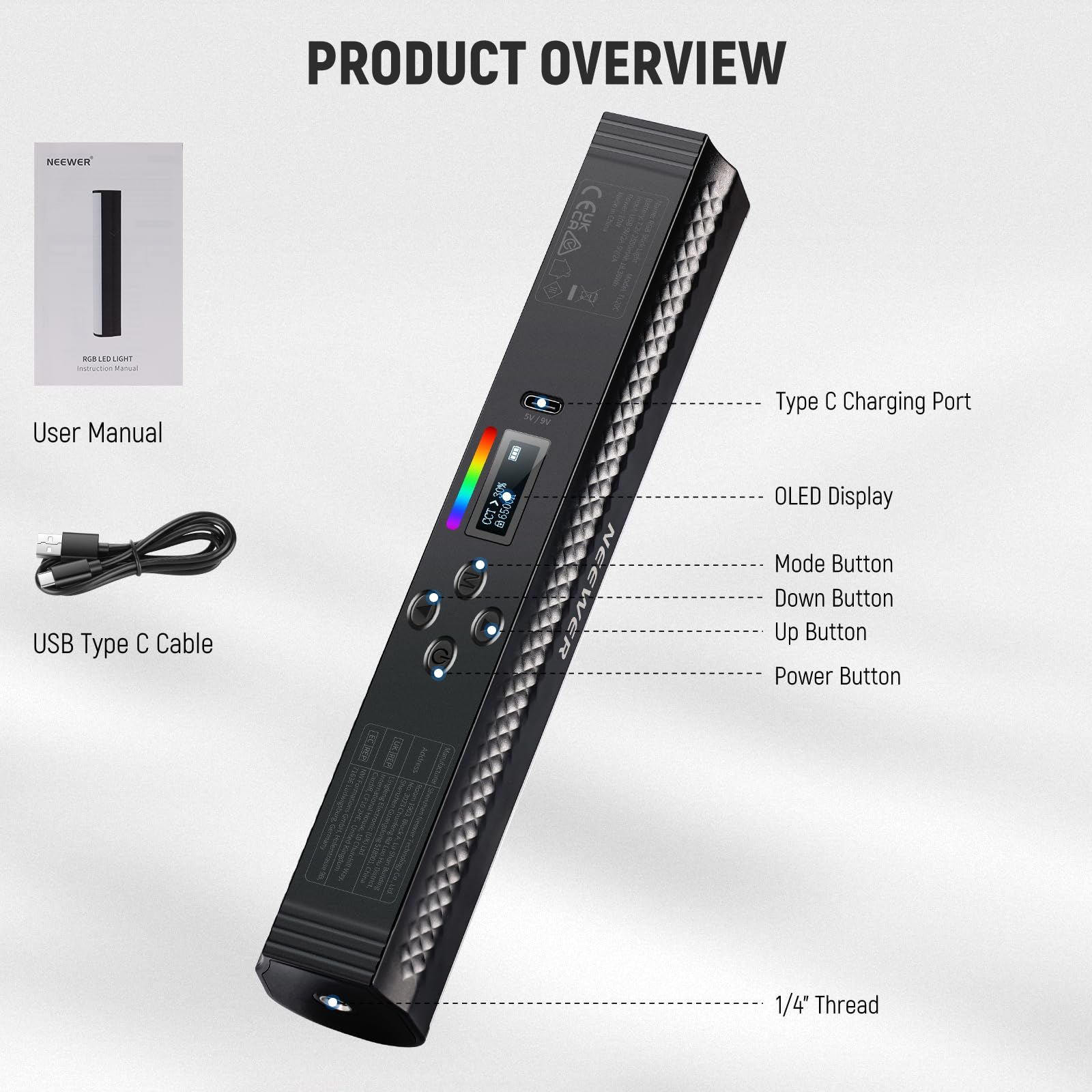 NEEWER RGB Light Wand with APP – Photography Lighting App recenzja i cena