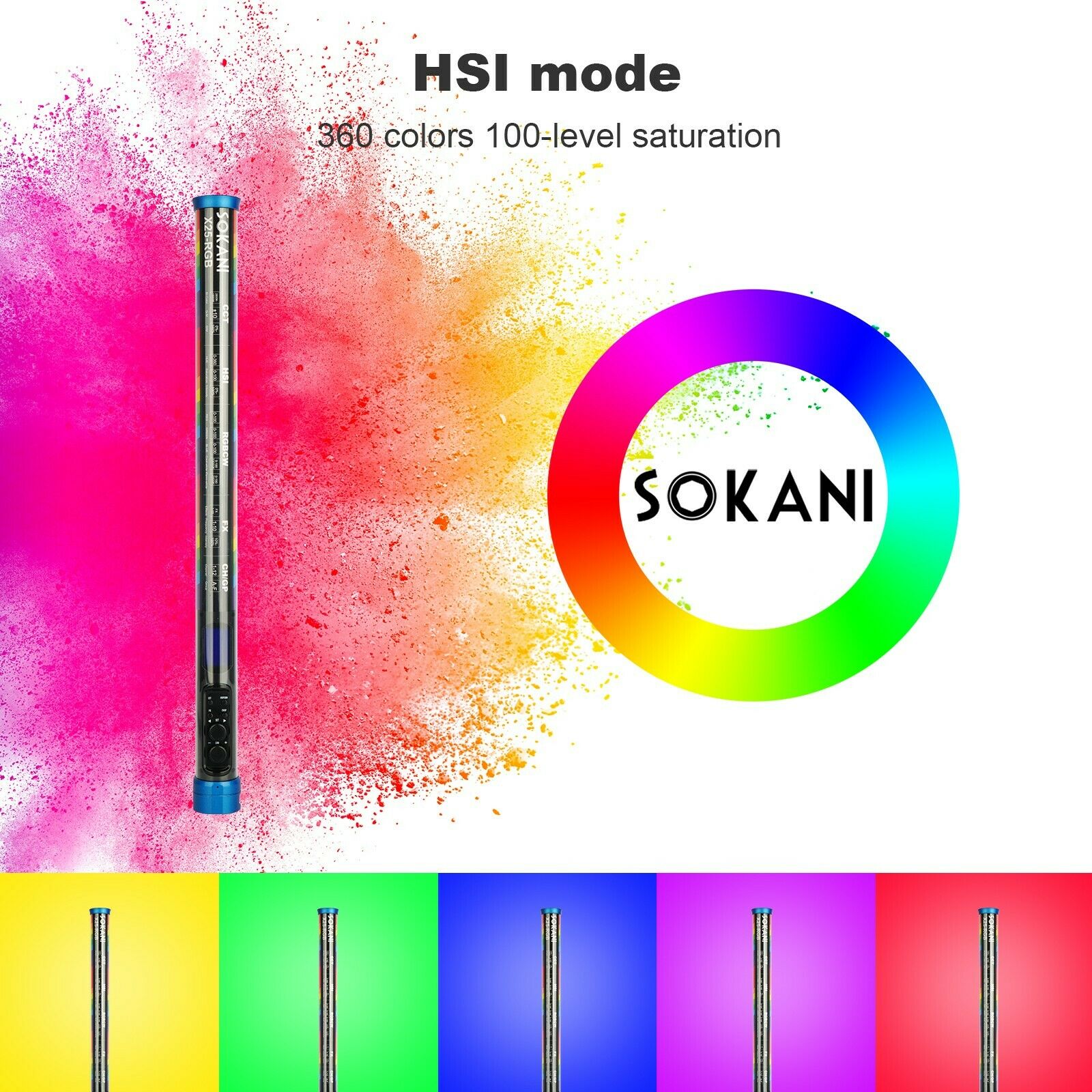 Sokani X25 RGB LED Video Light – Photography Lighting App recenzja i cena