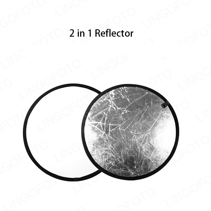 2-in-1 40cm Collapsible Round  – Reflector Disc Silver recenzja i cena