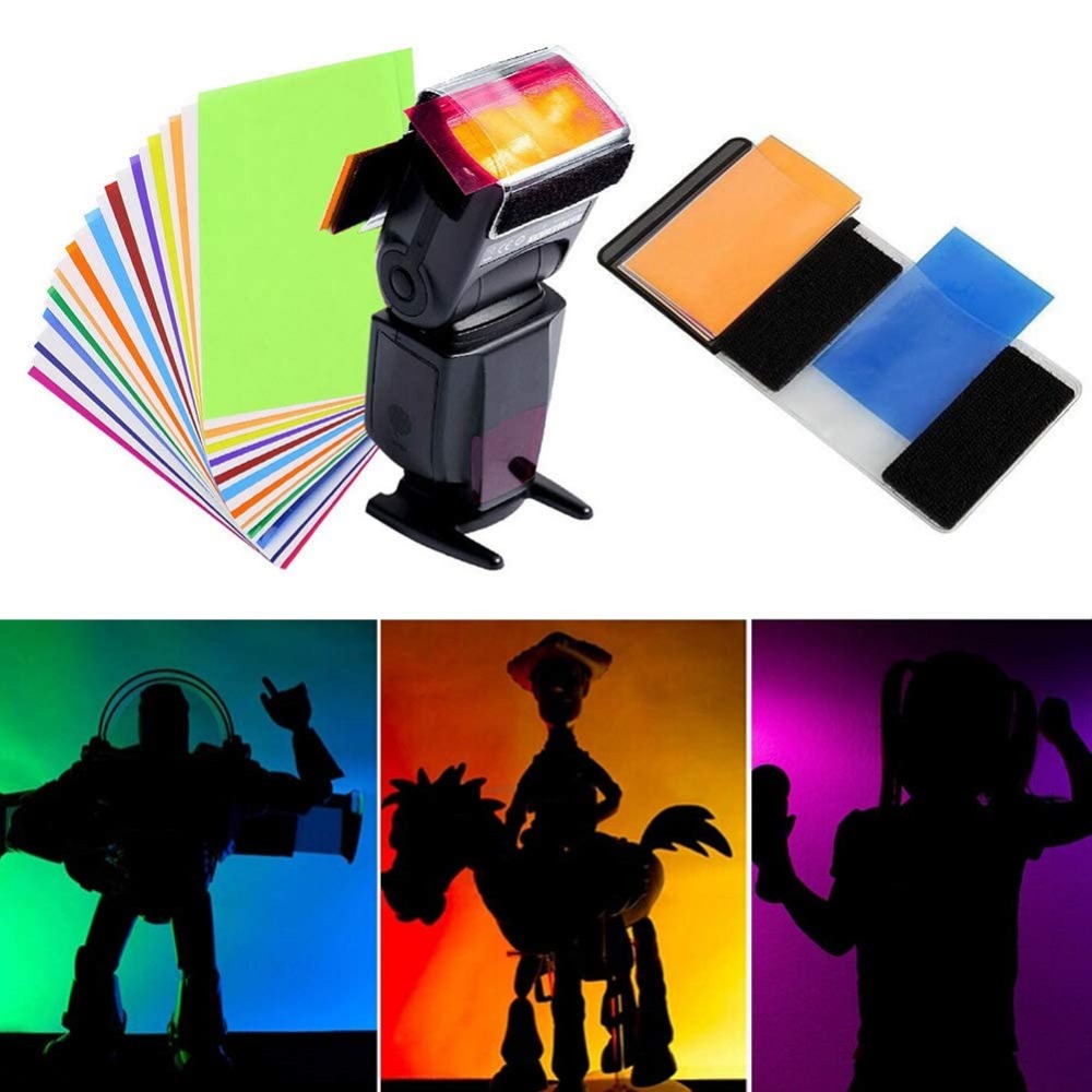12 Colors Camera Flash Gels Li – Photography Lighting Box recenzja i cena
