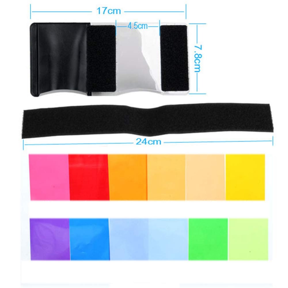 12 Colors Camera Flash Gels Li – Photography Lighting Box recenzja i cena