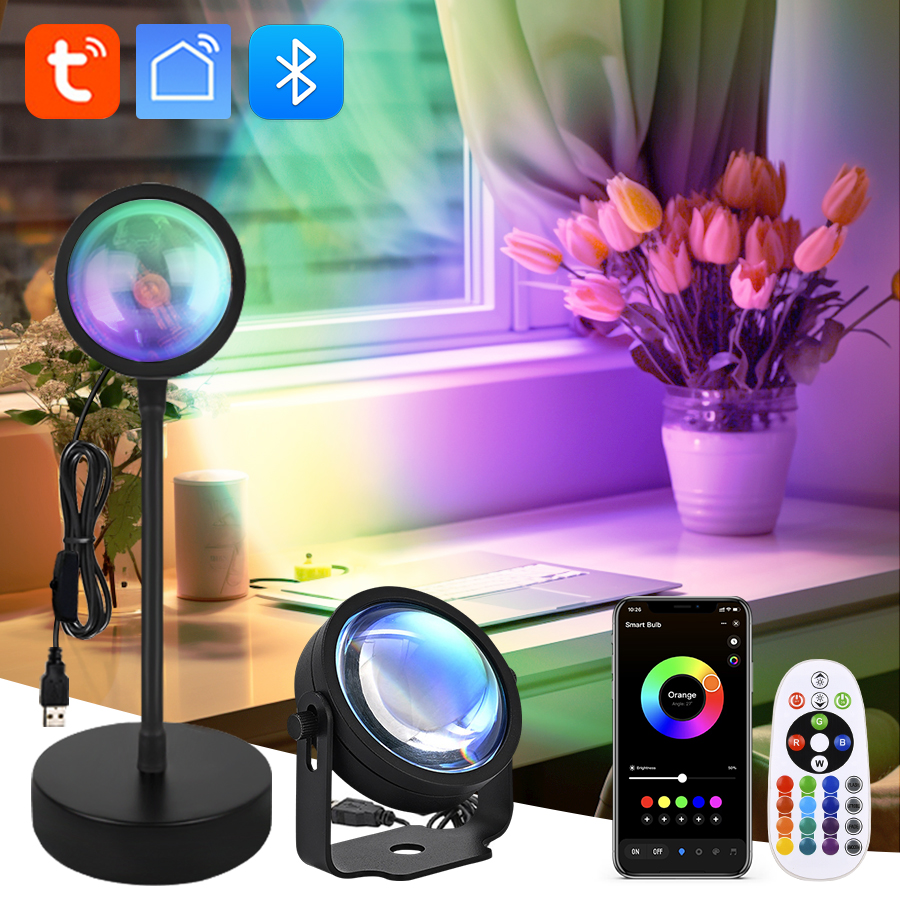 Smart Sunset Lamp Tuya USB Sun – Photography Lighting App recenzja i cena