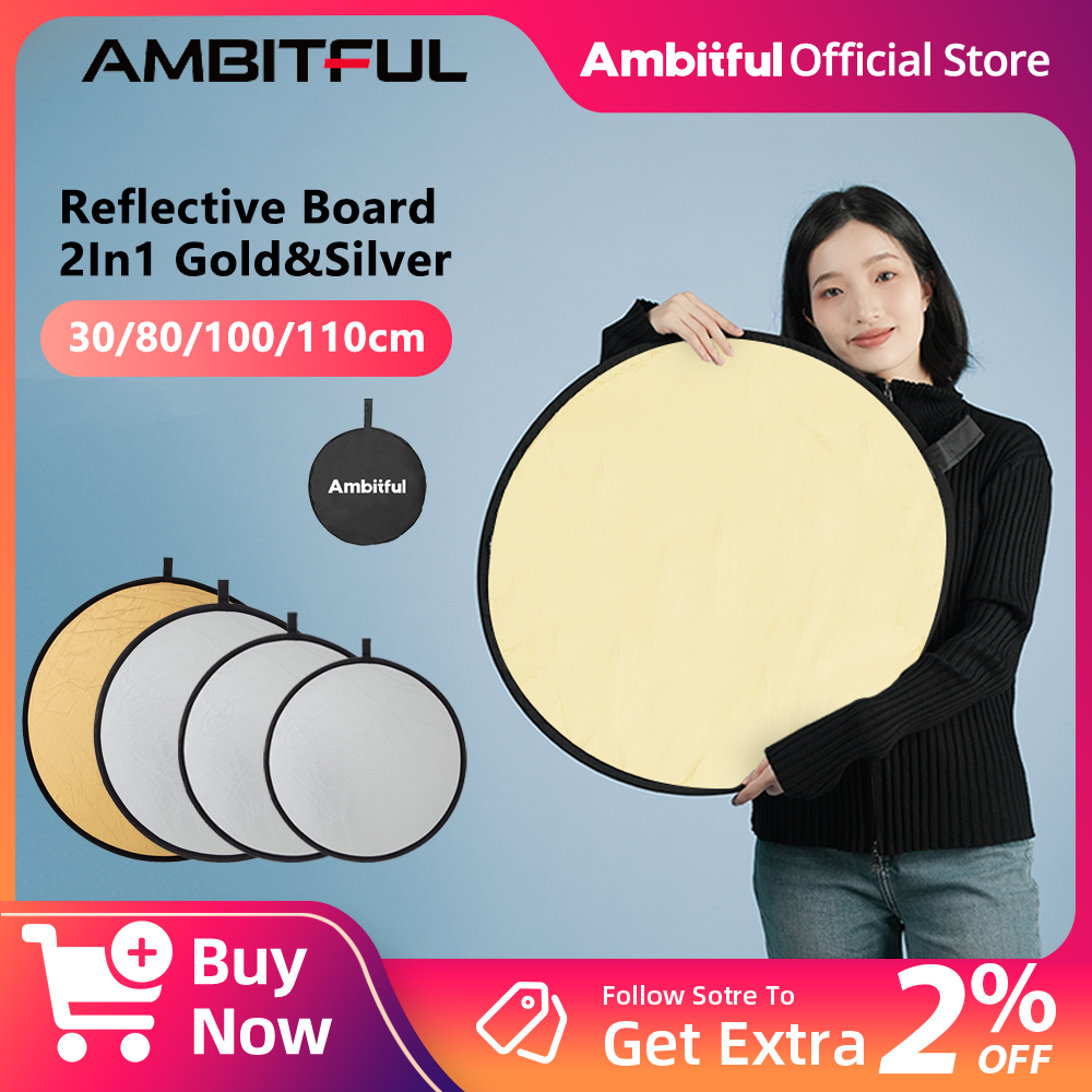 AMBITFUL 2in1 60cm 80cm 110cm  – Reflector Disc Silver recenzja i cena