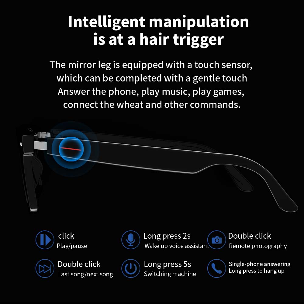 SENBONO E13 Smart Glasses:Blue – Photography Lighting Gear recenzja i cena